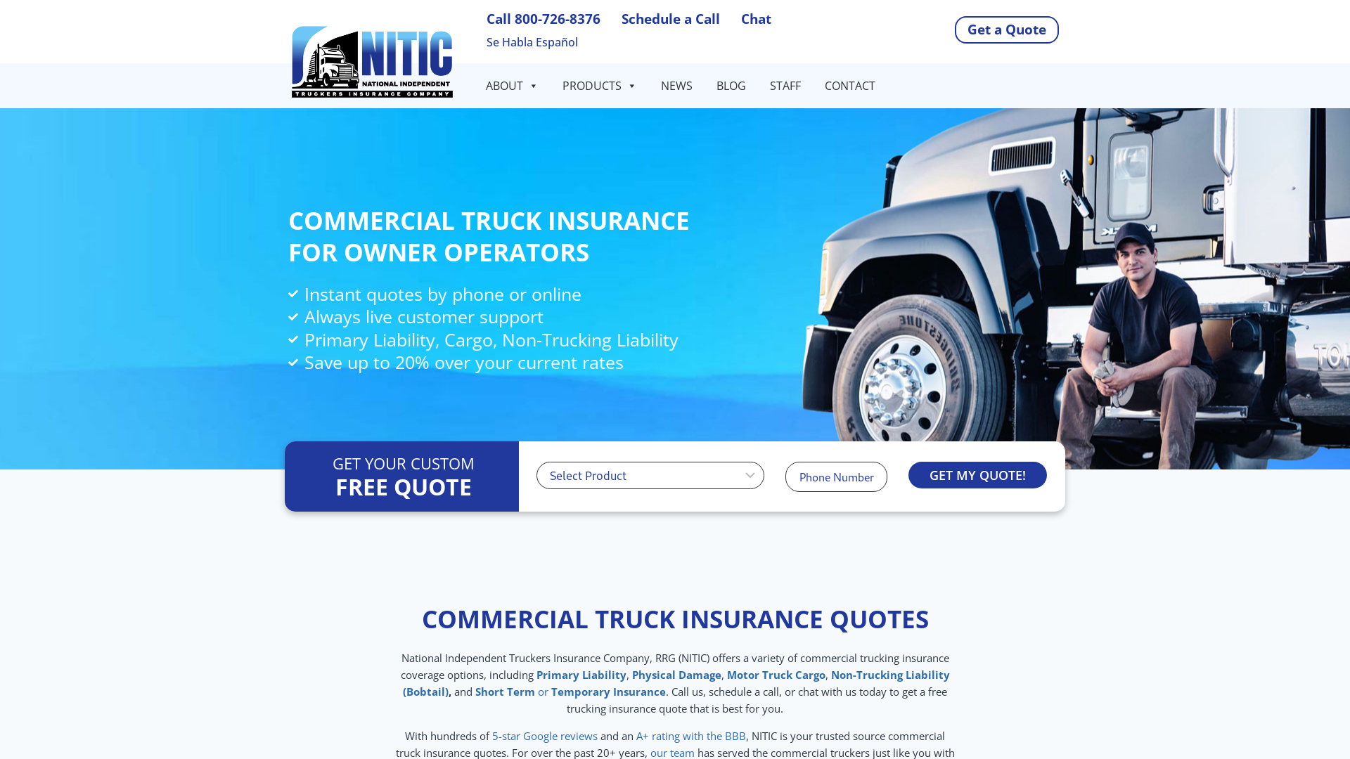 National Independent Truckers Insurance Company, RRG.​